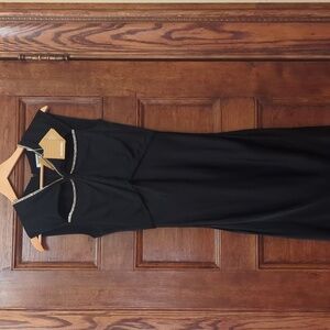 NWT Sandro Black Maxi Dress With Rhinestones